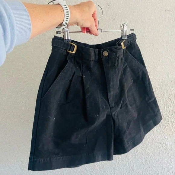 Vintage Newport News High Rise Black Shorts 100% Cotton - Picture 1 of 11